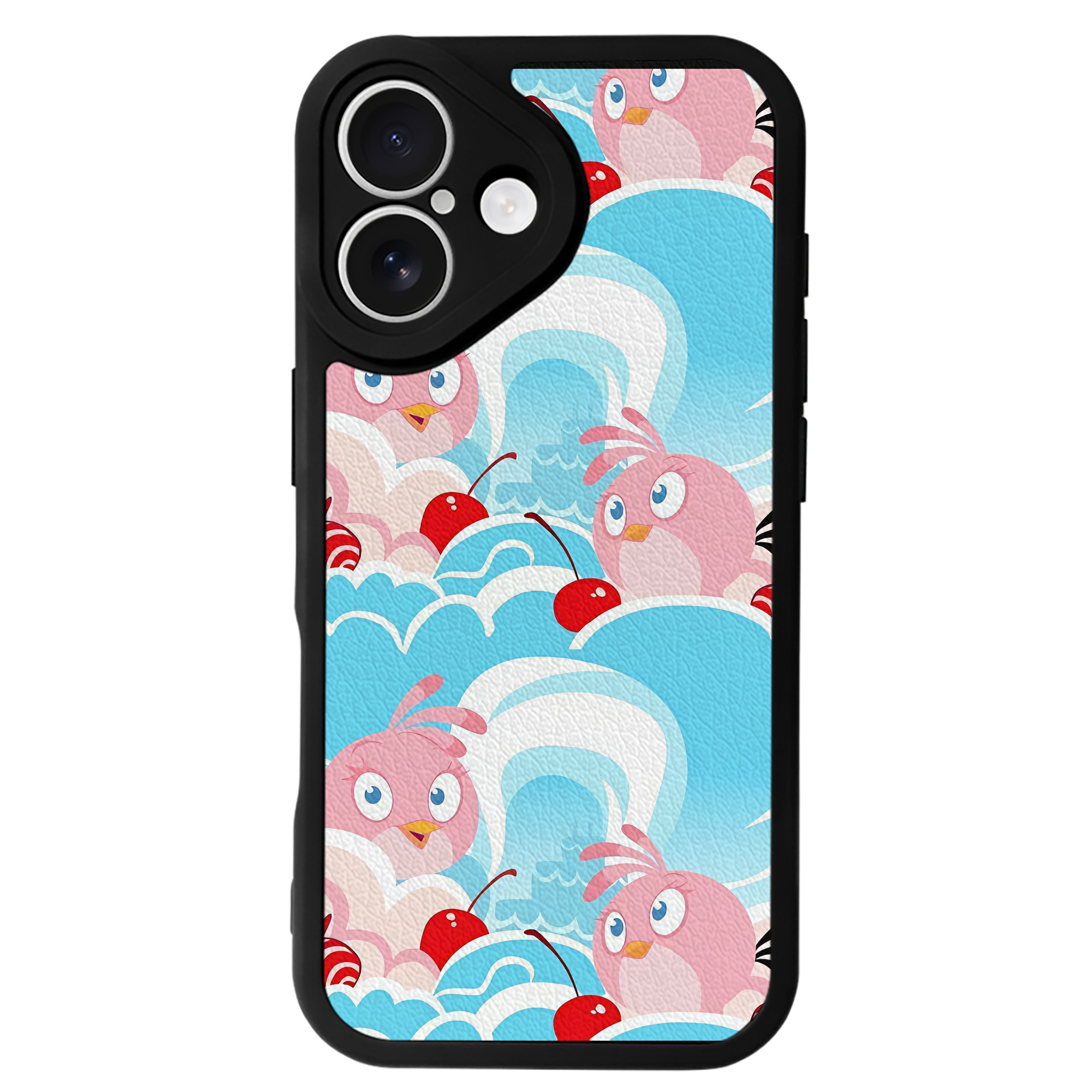 （画像用） Angry Birds アングリーバード 【iPhone 16シリーズ対応】シリコンスマホケース（レザー調） 材質：シリコン